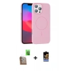 MARSİLYAN™- iPhone 16 Pro Max Kılıf Siluet Doku Özel Seri - Siyah Buffer Hayalet Cam Ekran Koruyucu + Raze Metal Kamera Lens - CLTM