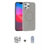 MARSİLYAN™- iPhone 16 Pro Max Kılıf Siluet Doku Özel Seri - Siyah Joko Magic 5D Cam + Pers Alüminyum Kamera Lens - GS