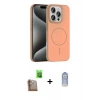 MARSİLYAN™- iPhone 16 Pro Max Kılıf Siluet Doku Özel Seri - Siyah Joko Magic 5D Cam + Raze Metal Kamera Lens - CLTM