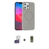 MARSİLYAN™- iPhone 16 Pro Max Kılıf Siluet Doku Özel Seri - Siyah Joko Magic 5D Hayalet Cam + Bilvis Titan Kamera Lens - TMGI