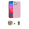 MARSİLYAN™- iPhone 16 Pro Max Kılıf Siluet Doku Özel Seri - Siyah Joko Magic 5D Hayalet Cam + Çöl Titanyum Pers Alüminyum Kamera Lens