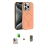 MARSİLYAN™- iPhone 16 Pro Max Kılıf Siluet Doku Özel Seri - Siyah Joko Magic 5D Hayalet Cam + Raze Metal Kamera Lens - NLGY