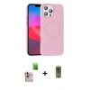MARSİLYAN™- iPhone 16 Pro Max Kılıf Siluet Doku Özel Seri - Siyah Joko Magic 5D Hayalet Cam + Raze Metal Kamera Lens - NLGY