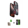 MARSİLYAN™- iPhone 16 Pro Max Kılıf Siluet Doku - Şeffaf 360 Full Body Arka Koruyucu + Raze Metal Kamera Lens - CLTM
