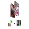 MARSİLYAN™- iPhone 16 Pro Max Kılıf Siluet Doku - Şeffaf 360 Full Body Arka Koruyucu + Raze Metal Kamera Lens - CLTM
