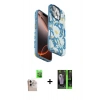 MARSİLYAN™- iPhone 16 Pro Max Kılıf Siluet Doku - Şeffaf 360 Full Body Arka Koruyucu + Raze Metal Kamera Lens - NLGY