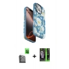 MARSİLYAN™- iPhone 16 Pro Max Kılıf Siluet Doku - Şeffaf 360 Full Body Arka Koruyucu + Siyah Raze Metal Kamera Lens