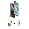 MARSİLYAN™- iPhone 16 Pro Max Kılıf Siluet Doku - Şeffaf Pasifik Cam Ekran Koruyucu + Raze Metal Kamera Lens - CLTM