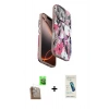 MARSİLYAN™- iPhone 16 Pro Max Kılıf Siluet Doku - Şeffaf Pasifik Cam Ekran Koruyucu + Raze Metal Kamera Lens - CLTM