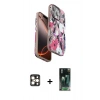 MARSİLYAN™- iPhone 16 Pro Max Kılıf Siluet Doku - Siyah 360 Mat Full Body Arka Koruyucu + PVD Metal Kamera Lens - GD