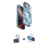 MARSİLYAN™- iPhone 16 Pro Max Kılıf Siluet Doku - Siyah 3D Antistatik Cam Ekran Koruyucu + Bilvis Titan Kamera Lens - SH