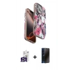 MARSİLYAN™- iPhone 16 Pro Max Kılıf Siluet Doku - Siyah 3D Antistatik Hayalet Cam Ekran Koruyucu + Bilvis Titan Kamera Lens - TMGI