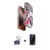 MARSİLYAN™- iPhone 16 Pro Max Kılıf Siluet Doku - Siyah 3D Antistatik Hayalet Cam Ekran Koruyucu + Bilvis Titan Kamera Lens - GS