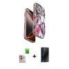 MARSİLYAN™- iPhone 16 Pro Max Kılıf Siluet Doku - Siyah 3D Antistatik Hayalet Cam Ekran Koruyucu + Raze Metal Kamera Lens - NLGY