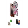 MARSİLYAN™- iPhone 16 Pro Max Kılıf Siluet Doku - Siyah 3D Antistatik Mat Seramik Nano Ekran Koruyucu + Çöl Titanyum Raze Metal Kamera Lens