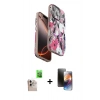 MARSİLYAN™- iPhone 16 Pro Max Kılıf Siluet Doku - Siyah 3D Antistatik Mat Seramik Nano Ekran Koruyucu + Raze Metal Kamera Lens - NLGY
