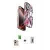 MARSİLYAN™- iPhone 16 Pro Max Kılıf Siluet Doku - Siyah Bilvis 3D Cam Ekran Koruyucu + Raze Metal Kamera Lens - NLGY
