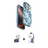 MARSİLYAN™- iPhone 16 Pro Max Kılıf Siluet Doku - Siyah Bilvis 3X AR Hayalet Cam Ekran Koruyucu + Bilvis Titan Kamera Lens - TMGI