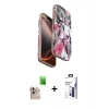 MARSİLYAN™- iPhone 16 Pro Max Kılıf Siluet Doku - Siyah Bilvis 3X AR Hayalet Cam Ekran Koruyucu + Raze Metal Kamera Lens - NLGY