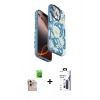 MARSİLYAN™- iPhone 16 Pro Max Kılıf Siluet Doku - Siyah Bilvis 3X AR Hayalet Cam Ekran Koruyucu + Raze Metal Kamera Lens - NLGY