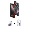 MARSİLYAN™- iPhone 16 Pro Max Kılıf Siluet Doku - Siyah Bilvis 3X AR HD Cam Ekran Koruyucu + Bilvis Titan Kamera Lens - TMGI