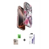 MARSİLYAN™- iPhone 16 Pro Max Kılıf Siluet Doku - Siyah Bilvis 3X AR HD Cam Ekran Koruyucu + Raze Metal Kamera Lens - NLGY
