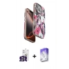 MARSİLYAN™- iPhone 16 Pro Max Kılıf Siluet Doku - Siyah Bilvis 5in1 3D Magic Cam Ekran Koruyucu + Bilvis Titan Kamera Lens - GS