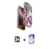 MARSİLYAN™- iPhone 16 Pro Max Kılıf Siluet Doku - Siyah Bilvis 5in1 3D Magic Cam Ekran Koruyucu + PVD Metal Kamera Lens - GS