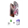 MARSİLYAN™- iPhone 16 Pro Max Kılıf Siluet Doku - Siyah Bilvis 5in1 3D Magic Cam Ekran Koruyucu + Raze Metal Kamera Lens - BZ