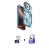 MARSİLYAN™- iPhone 16 Pro Max Kılıf Siluet Doku - Siyah Bilvis 5in1 5D Magic Hayalet Cam Ekran Koruyucu + Bilvis Titan Kamera Lens - TMGI