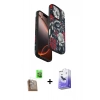 MARSİLYAN™- iPhone 16 Pro Max Kılıf Siluet Doku - Siyah Bilvis 5in1 5D Magic Hayalet Cam Ekran Koruyucu + Raze Metal Kamera Lens - CLTM