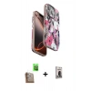 MARSİLYAN™- iPhone 16 Pro Max Kılıf Siluet Doku - Siyah Bilvis Hayalet Cam Ekran Koruyucu + Raze Metal Kamera Lens - CLTM