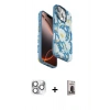 MARSİLYAN™- iPhone 16 Pro Max Kılıf Siluet Doku - Siyah Bilvis Hayalet Cam Ekran Koruyucu + Pers Alüminyum Kamera Lens - GS