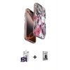 MARSİLYAN™- iPhone 16 Pro Max Kılıf Siluet Doku - Siyah Bilvis Hayalet Cam Ekran Koruyucu + Bilvis Titan Kamera Lens - TMGI