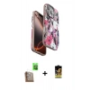 MARSİLYAN™- iPhone 16 Pro Max Kılıf Siluet Doku - Siyah Buffer Cam Ekran Koruyucu + Raze Metal Kamera Lens - CLTM