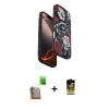 MARSİLYAN™- iPhone 16 Pro Max Kılıf Siluet Doku - Siyah Buffer Cam Ekran Koruyucu + Raze Metal Kamera Lens - CLTM