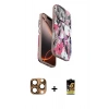 MARSİLYAN™- iPhone 16 Pro Max Kılıf Siluet Doku - Siyah Buffer Cam Ekran Koruyucu + Pers Alüminyum Kamera Lens - CLTM