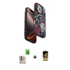 MARSİLYAN™- iPhone 16 Pro Max Kılıf Siluet Doku - Siyah Buffer Cam Ekran Koruyucu + Raze Metal Kamera Lens - NLGY