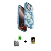 MARSİLYAN™- iPhone 16 Pro Max Kılıf Siluet Doku - Siyah Buffer Cam Ekran Koruyucu + Raze Metal Kamera Lens - SH