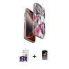 MARSİLYAN™- iPhone 16 Pro Max Kılıf Siluet Doku - Siyah Buffer Hayalet Cam Ekran Koruyucu + Bilvis Titan Kamera Lens - SH