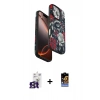 MARSİLYAN™- iPhone 16 Pro Max Kılıf Siluet Doku - Siyah Buffer Hayalet Cam Ekran Koruyucu + Bilvis Titan Kamera Lens - TMGI