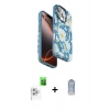 MARSİLYAN™- iPhone 16 Pro Max Kılıf Siluet Doku - Siyah Joko Magic 5D Cam + Raze Metal Kamera Lens - BZ