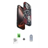 MARSİLYAN™- iPhone 16 Pro Max Kılıf Siluet Doku - Siyah Joko Magic 5D Cam + Raze Metal Kamera Lens - BZ