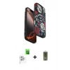 MARSİLYAN™- iPhone 16 Pro Max Kılıf Siluet Doku - Siyah Joko Magic 5D Hayalet Cam + Raze Metal Kamera Lens - BZ