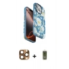 MARSİLYAN™- iPhone 16 Pro Max Kılıf Siluet Doku - Siyah Joko Magic 5D Hayalet Cam + Pers Alüminyum Kamera Lens - CLTM
