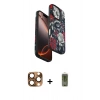MARSİLYAN™- iPhone 16 Pro Max Kılıf Siluet Doku - Siyah Joko Magic 5D Hayalet Cam + Pers Alüminyum Kamera Lens - CLTM