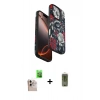 MARSİLYAN™- iPhone 16 Pro Max Kılıf Siluet Doku - Siyah Joko Magic 5D Hayalet Cam + Raze Metal Kamera Lens - NLGY