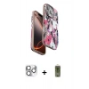 MARSİLYAN™- iPhone 16 Pro Max Kılıf Siluet Doku - Siyah Joko Magic 5D Hayalet Cam + Pers Alüminyum Kamera Lens - GS