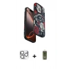 MARSİLYAN™- iPhone 16 Pro Max Kılıf Siluet Doku - Siyah Joko Magic 5D Hayalet Cam + Pers Alüminyum Kamera Lens - GS