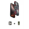 MARSİLYAN™- iPhone 16 Pro Max Kılıf Siluet Doku - Siyah Joko Magic 5D Hayalet Cam + PVD Metal Kamera Lens - GD